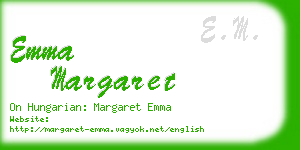emma margaret business card